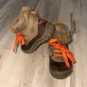 OshKosh B'gosh Brown and Orange Boots